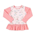Wholesale Monogrammed Long Sleeves Polka Dot Ruffled T-Shirt Rash Guard
