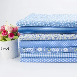 Wholesale muti-Color 7pcs handmade DIY floral printed cotton patchwork fabric for DIY needlework
