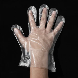Wholesale price plastic disposable gloves transparent hand plastic disposable gloves