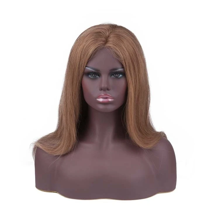 Wholesale PVC African American black female mannequin head with shoulder for wig display