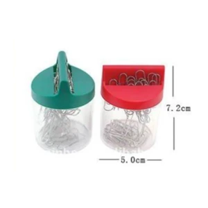 Wholesale Round plastic magnetic paper clip dispenser magnetic paper clip holder