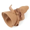 Wholesale Summer folding floppy Wide Brim Paper Sombreros Womens hats Bowknot Straw Beach Sun Hat