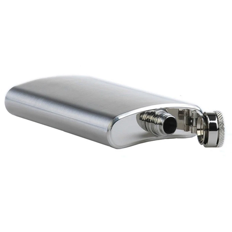 Wholesale Whisky Stainless Steel Hip Flask 6oz with Laser engraved logo