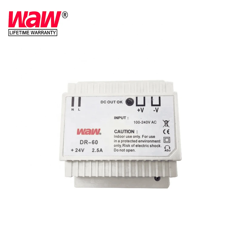 WODE DR Series Ac To Dc Industrial DR-60-12 Rail Din 12V Power Supply For Led