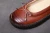 Import Womens Genuine Leather Shoe Flat Soft Shoe Handmade Plus Size from China