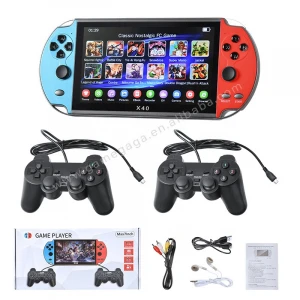Buy X40 Retro Video Game Console 7 Inch Hd Screen Built In 16gb ...