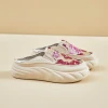XFC09 Summer New Half Bracelet Sequin Small White Shoes Womens Breathable Student Board Shoes Womens Casual Shoes