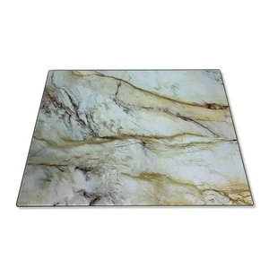 XUSHAN,Tempered Glass Marble Pattern Cutting Board12 x 16 Inch