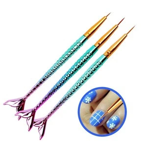 Yaeshii  Beauty  Nail Art Brush  Stripe Fish Flower Painting Drawing Manicure Acrylic Tools Tips Design
