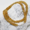Yellow Aquamarine Heliodor Faceted Roundel Gemstone Beads