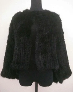 YR060 Australia Style Knitted Top Quality Rabbit Fur Jacket Wedding fur Bolero