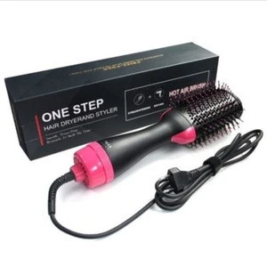 Z1481 Professional 3 in 1 One Step  Hot Air Curling Iron Hair Dryer &amp; Volumizer Brush Styler Hair Straightening Curling Comb