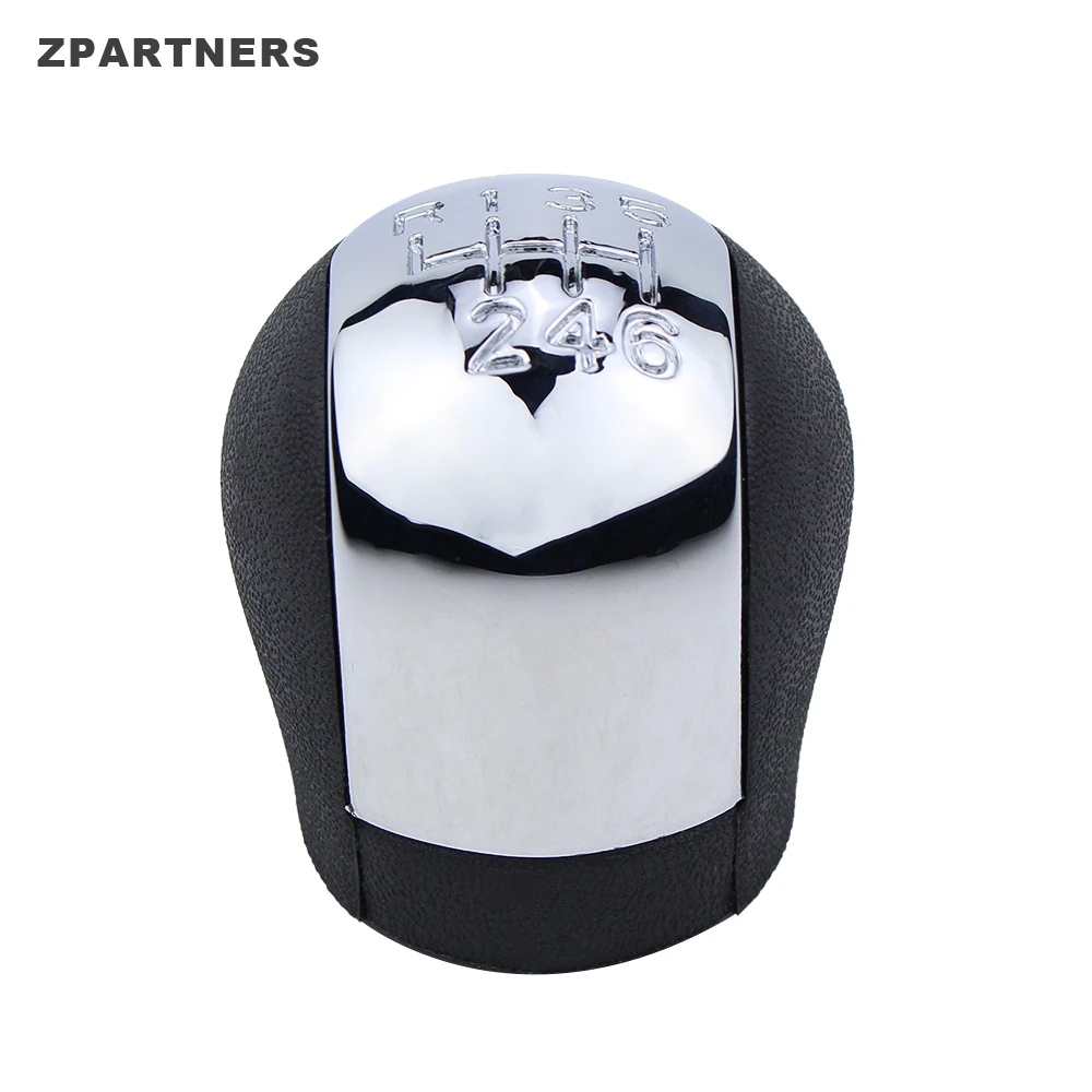 ZPARTNERS Custom Acrylic Genuine Leather With Manual Transmission Speed 5 6 Gear Stick Shift Lever Knob For OPEL