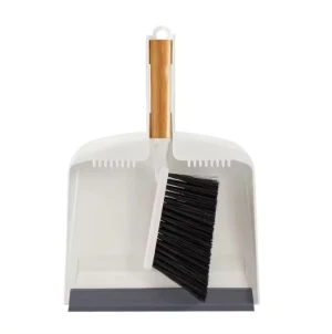 Dustpan and Brush Set with Bamboo Handle Small Broom and Dustpan Set