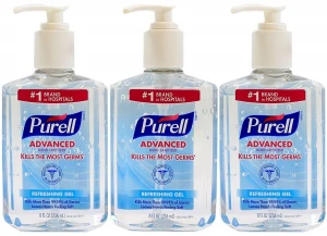 Purell Advanced Hand Sanitizer 8 oz Pump Bottle - Pack of 3