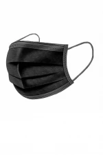 50 Pack Black Disposable Face Masks 3 Ply Non Medical