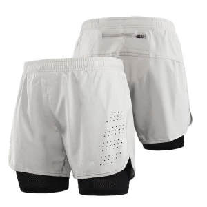 Men's 2-in-1 Quick Drying Breathable Active Training Exercise Jogging Cycling Shorts with Longer Liner Running Shorts