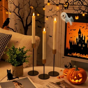 Wholesale 6pcs LED Flameless Conical Candles with Remote Control – Battery Operated Flickering Taper Candles