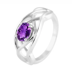 Authentic Sterling Silver Amethyst Ring For Women