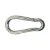 Import Galvanized iron track shape U-shaped quick link ring outdoor cross border buckle spring hook safety buckle from China