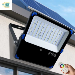 Hk Mistai Mst-Sf-003 Solar Flood Lights Outdoor Led Ip66 1800Lm 3000K-6500K With Remote Control Garden Wall Lamp Farm