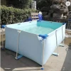 2021 New Product Easy Set Up Steel Frame Blue Inflatable Swimming Pool For Outdoor Entertainment