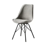 Dining Furniture Metal Legs Fabric Round Cushion Dining Chair