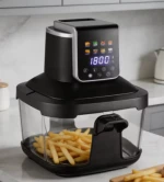 Modern Digital Control 2-in-1 Large Capacity 5.5L & 3.5L Replaceable Glass Bowl Portable Fridge-Mounted Crispy Air Frye