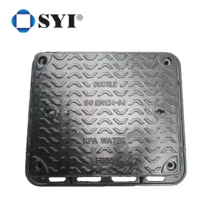 E600 Round Square Ductile Cast Iron Manhole Cover EN124 Access Cover For Roadway Safety