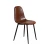 Import Leather Dining Chair Glossy Black Painted Legs DC-U05A from China