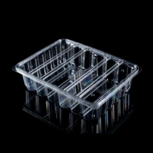 PET Clear Fruit Boxes Salad Containers Plastic Tray Dry Fruits & Vegetables Supermarket Use Accept Custom