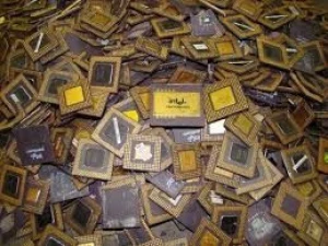 CPU Ceramic Processor Scrap with Gold Pins