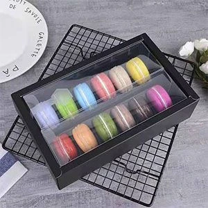 FDA Approved Food Packaging Box for Chocolate Bakery Macaron Truffles Desserts Mini Cupcake Muffins