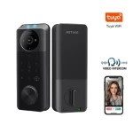 Fingerprint smart door lock with camera  TUYA WiFi App HD camera hot sales keyless digital lock