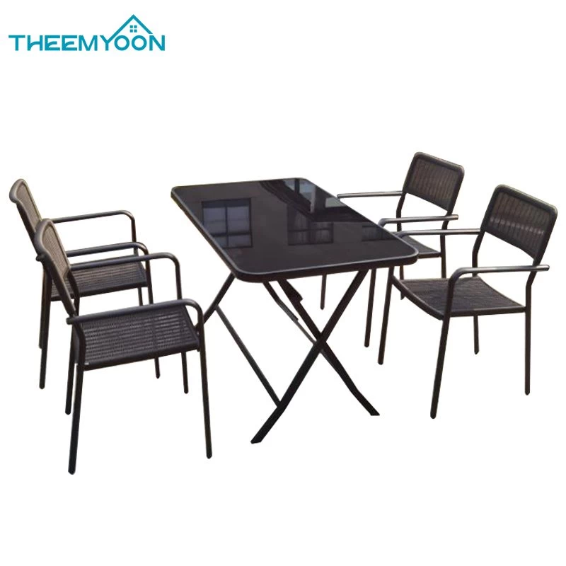 Buy Balcony Furniture Garden Table And Chairs Set Of 4 Seating Rattan