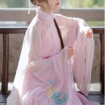 Ming system Hanfu stand-up collar gown double-breasted waist-length Hanfu women's three-piece Hanfu heavy industry embroidery