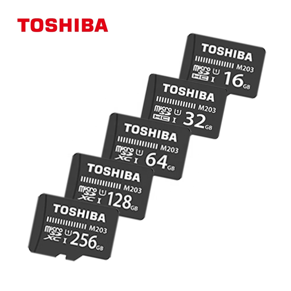 100% Original Full capacity  TOSHIBA  M203 TF card 16GB 32GB 64GB 128GB 256GB microSD card UHS1 U1  CL10 memory card