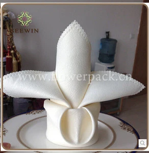 100% Polyester White Table Napkin 40cm*40cm
