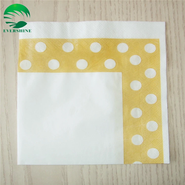100% Pure Cellulose Sanitary Paper  Napkins - 2 ply 1/4 fold 33 x 32cm