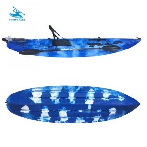 10.8&#x27; Youth Wave Kayak In Rowing Boats With Kids Or Pet 1+1 Fishing Kayak Sit On Top