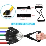 11pcs/set Latex tube rehabilitation training belt fitness pull rope strength training pull tube Latex tube rehabilitation train