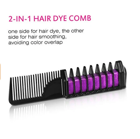 12 Color Non Toxic Washable Safe Perfect Gifts for Girls Kids Party Hair Comb