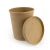 Import 12oz disposable food container brown kraft paper soup bowl with lid from China