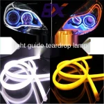 12VDC highlight 2color Waterproof auto LED Daytime Running Light with flexible flowing turn single light soft guide strip lamp