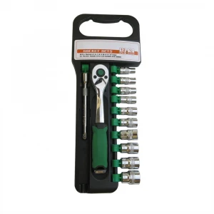 1/4 Socket Wrench Set Drive Socket Set with Release Ratchet Wrench and Extension Bar CR-V Socket Set tools