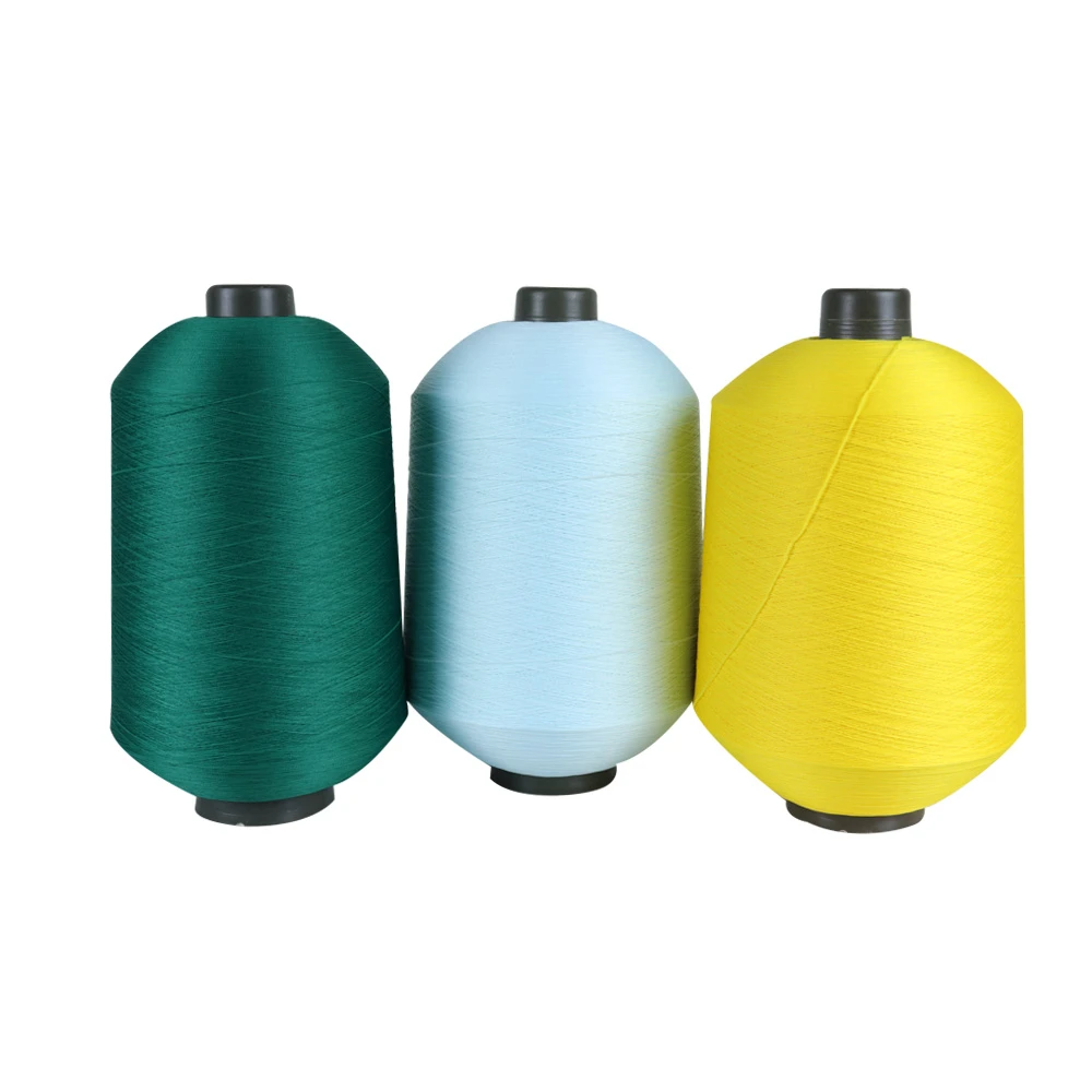 150D/48F/2 Black High Stretch Polyester DTY yarn dope dyed yarn for football socks