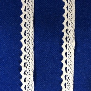 1.5cm 100% cotton high quality heavy white lace trim for garment dress and curtain