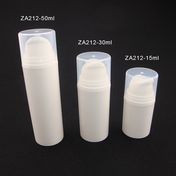 15ml airless cosmetic pump bottle for cream , 15ml plastic airless bottle with pp cap , 15ml airless pump bottle wholesale