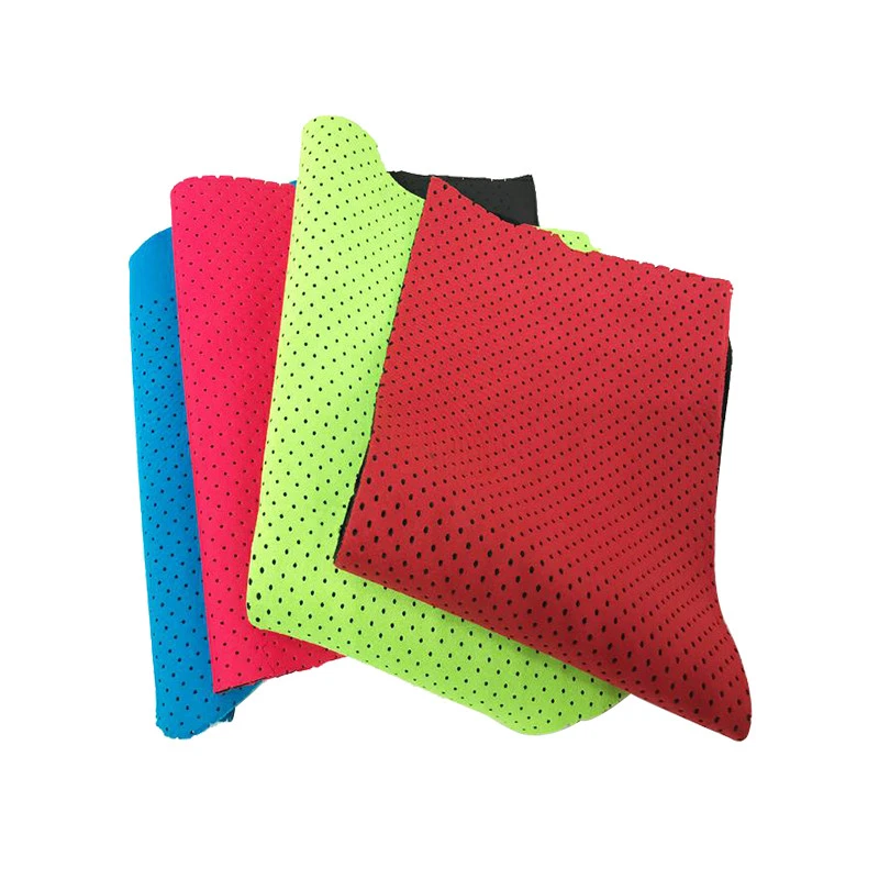 1.5mm SBR Perforated  Breathable Neoprene Material Fabric Neoprene Rubber Sheet Fabric