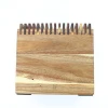 16 Slot Universal Knife Block Solid Wood Acacia Wood Designed Kitchen Customized Laser Logo Wooden Knife Rack Holds 16
